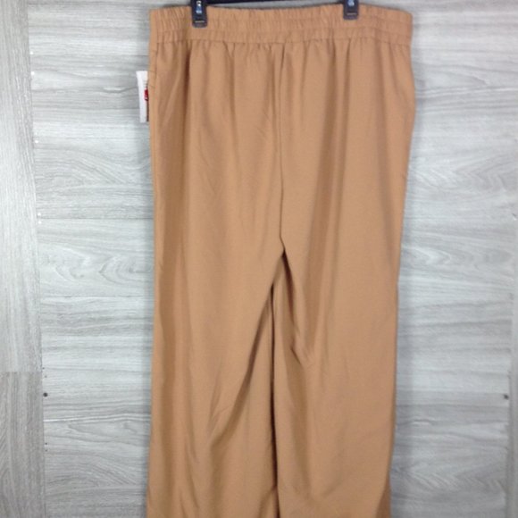 LOVE, FIRE Tan Contrast Stitch Flare Trousers - Picture 4 of 6